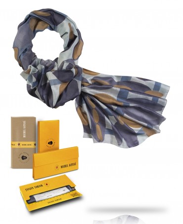 Палантин Женский SN40-FORMES/BLEU